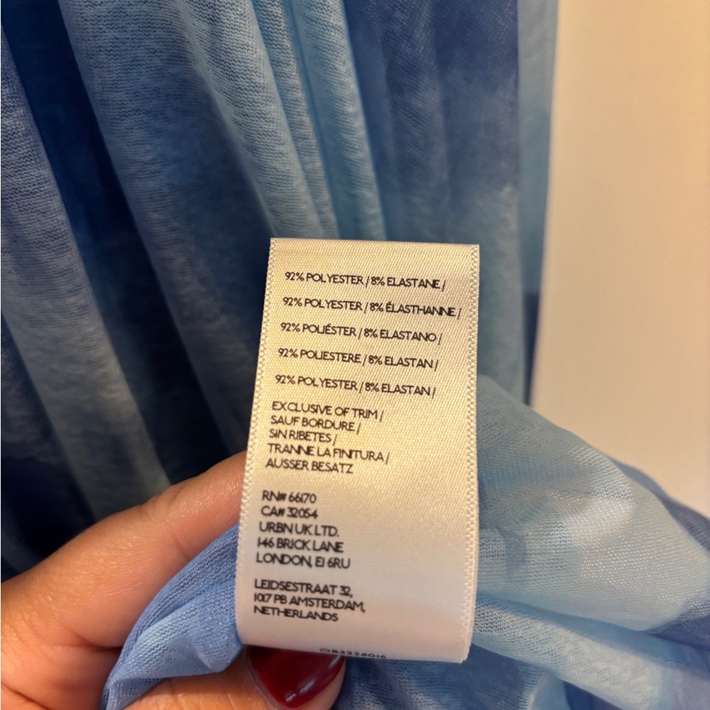 Free People Blue Patterned Midi Dress - Picture 6 of 7